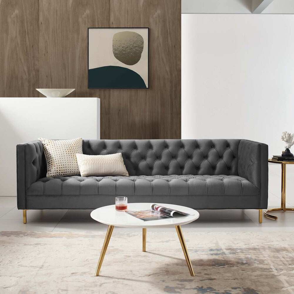 Modway Delight Tufted Button Performance Velvet Sofa - EEI-3455  7