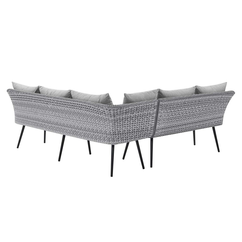 Modway Endeavor Wicker Rattan Outdoor Patio Wicker Rattan Seating Set - EEI-4908  3