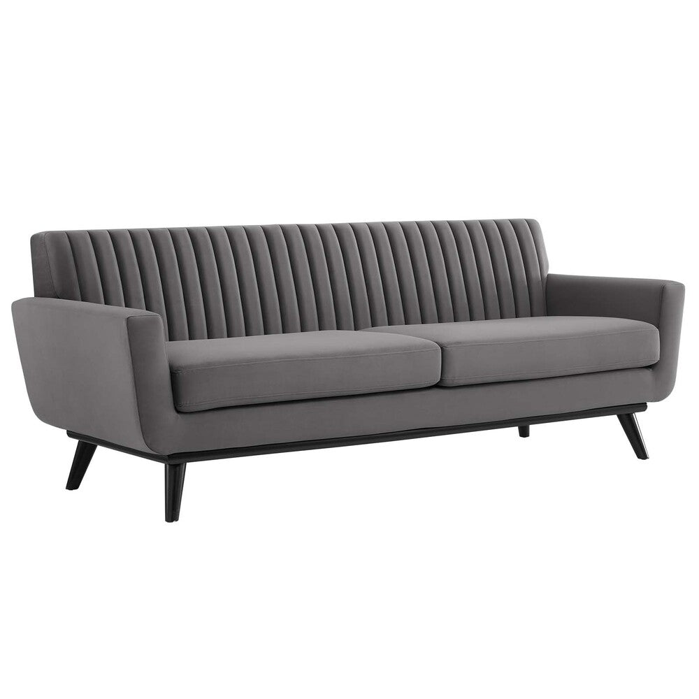 Modway Engage Channel Tufted Performance Velvet Sofa - EEI-5459  2