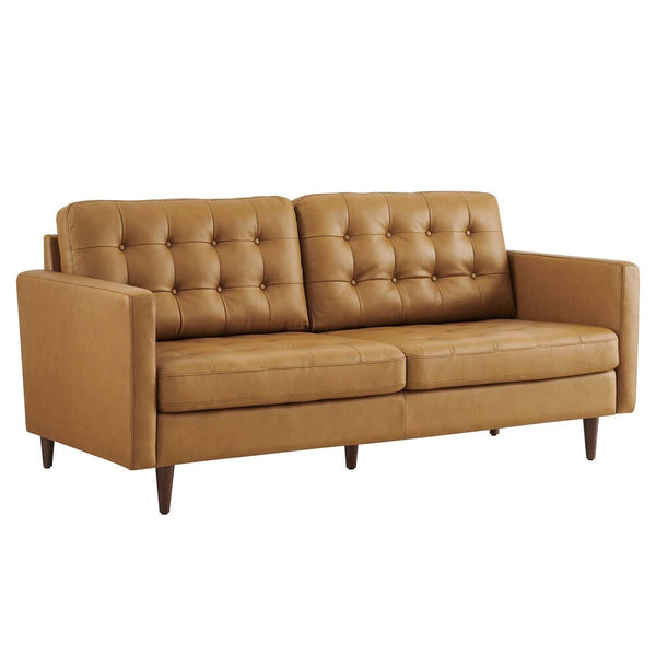 Modway Exalt Tufted Leather Sofa - eei-6099  1