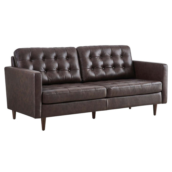 Modway Exalt Tufted Leather Sofa - eei-6099