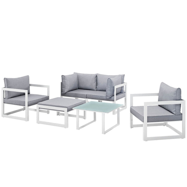 Modway Fortuna 6 Piece Outdoor Patio Sectional Sofa Set - EEI-1723  1