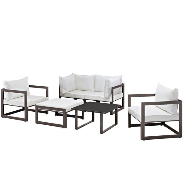 Modway Fortuna 6 Piece Outdoor Patio Sectional Sofa Set - EEI-1723