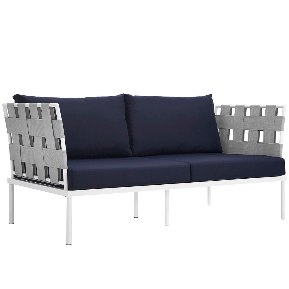 Modway Harmony Outdoor Patio Aluminum Loveseat - EEI-2603  2