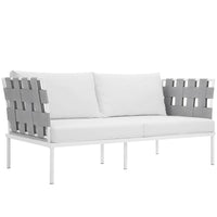 Modway Harmony Outdoor Patio Aluminum Loveseat - EEI-2603  3