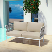 Modway Harmony Outdoor Patio Aluminum Loveseat - EEI-2603  7