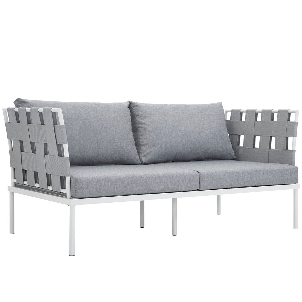 Modway Harmony Outdoor Patio Aluminum Loveseat - EEI-2603  1