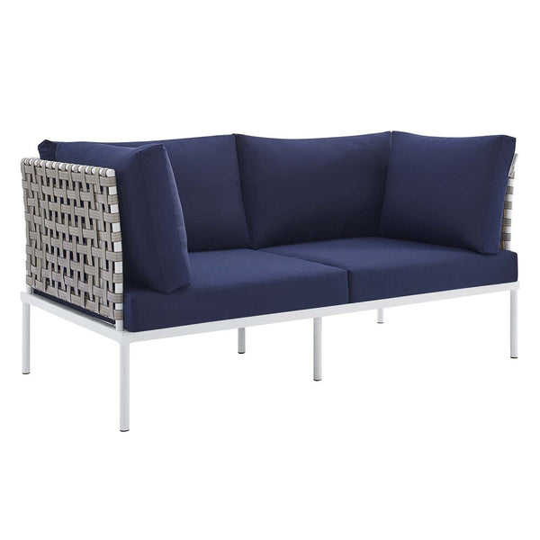 Modway Harmony Sunbrella® Basket Weave Outdoor Patio Aluminum Loveseat - EEI-4962  1