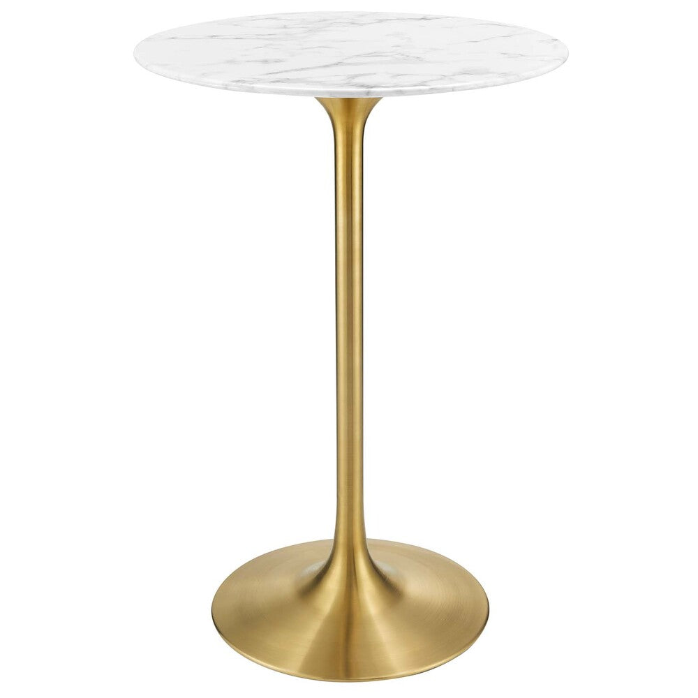 Modway Lippa 28" Round Artificial Marble Bar Table - EEI-3264