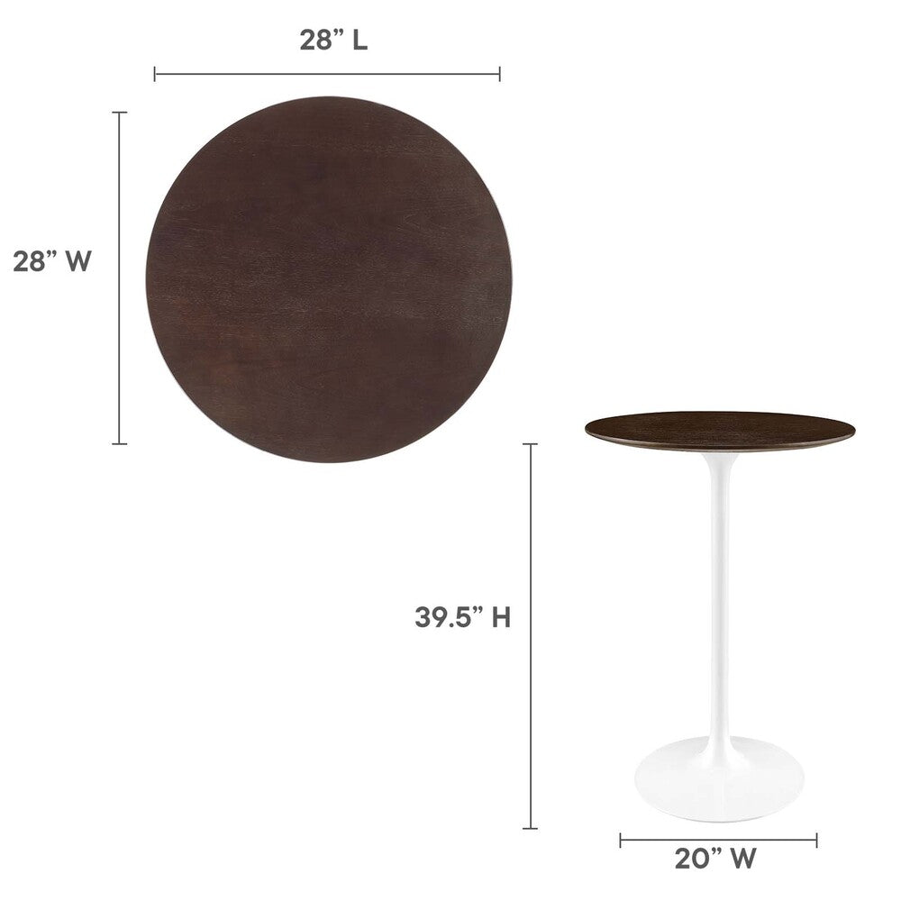 Modway Lippa 28" Round Wood Grain Bar Table - EEI-5199  4