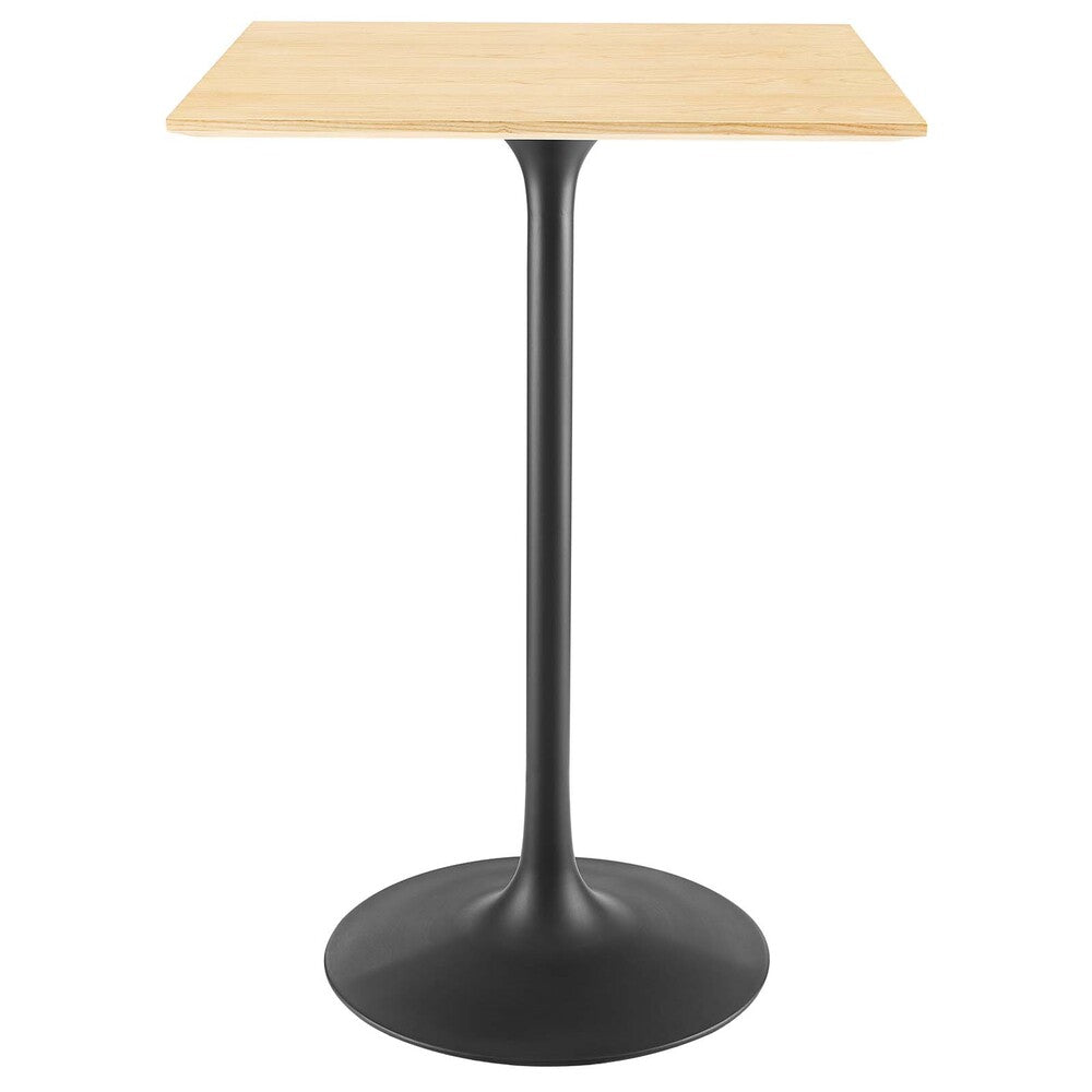 Modway Lippa 28" Square Wood Grain Bar Table - EEI-4891  1