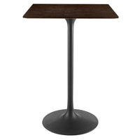 Modway Lippa 28" Square Wood Grain Bar Table - EEI-4891