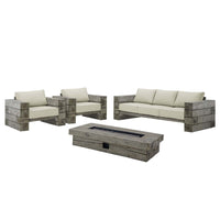 Modway Manteo Rustic Coastal Outdoor Patio Sunbrella® 4 Piece Set - EEI-4036