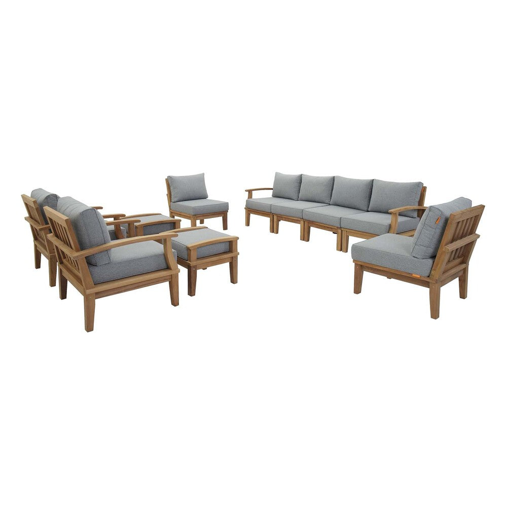 Modway Marina 10 Piece Outdoor Patio Teak Set - EEI-1489