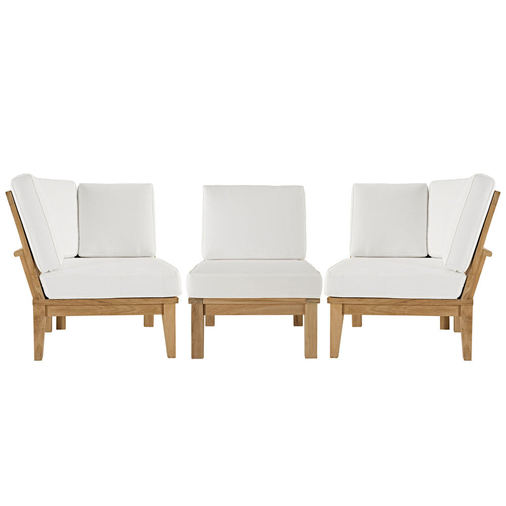 Modway Marina 3 Piece Outdoor Patio Teak Set - EEI-1820  1