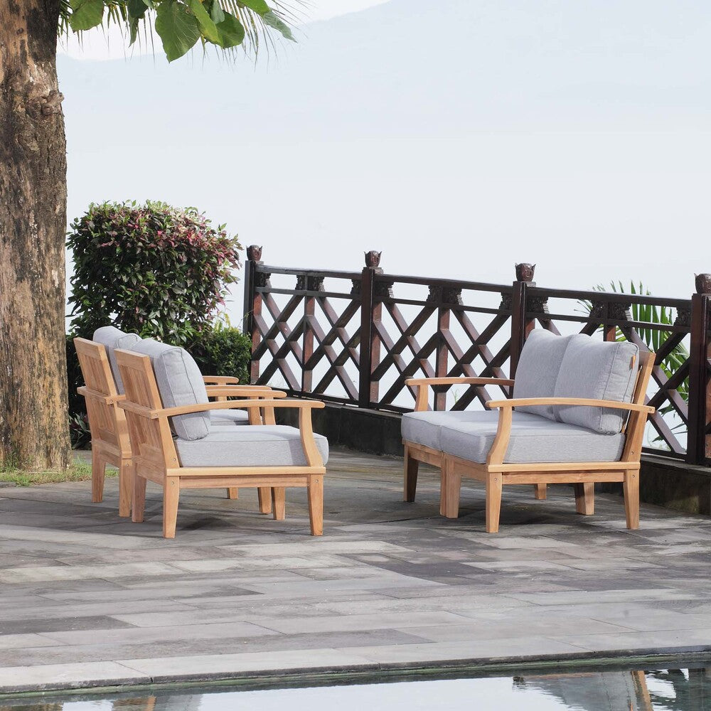 Modway Marina 4 Piece Outdoor Patio Teak Set - EEI-1818  9