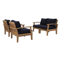 Modway Marina 4 Piece Outdoor Patio Teak Set - EEI-1818  1