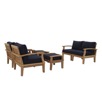 Modway Marina 6 Piece Outdoor Patio Teak Set - EEI-1597  1