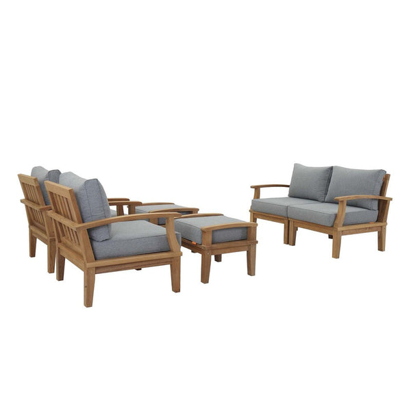 Modway Marina 6 Piece Outdoor Patio Teak Set - EEI-1597