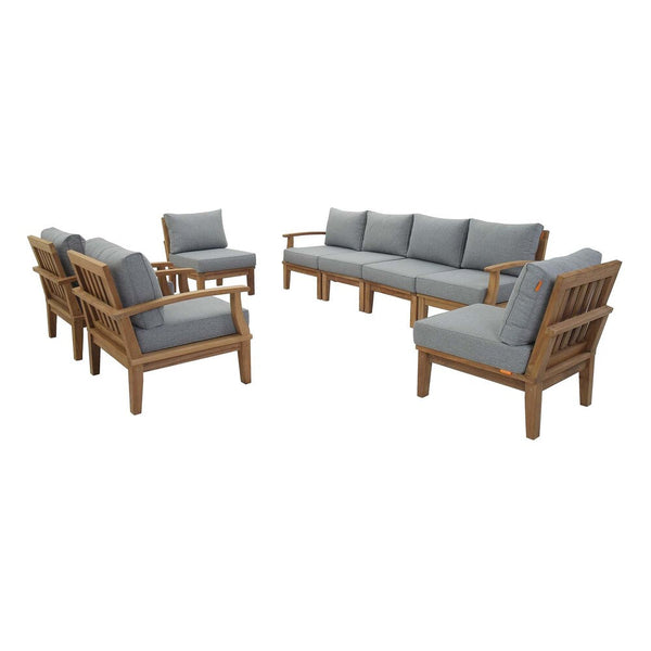 Modway Marina 8 Piece Outdoor Patio Teak Set - EEI-1817