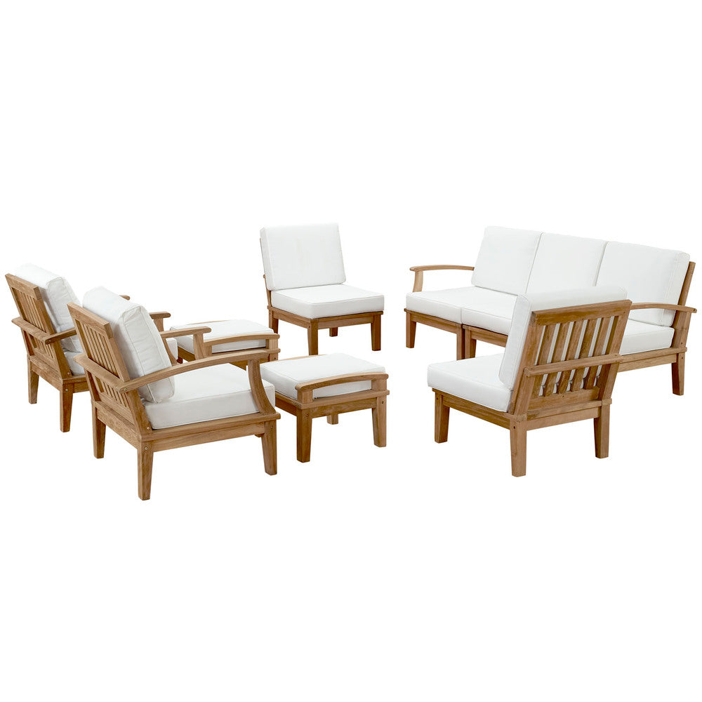 Modway Marina 9 Piece Outdoor Patio Teak Set - EEI-1488  2