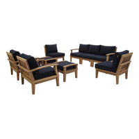 Modway Marina 9 Piece Outdoor Patio Teak Set - EEI-1488  1