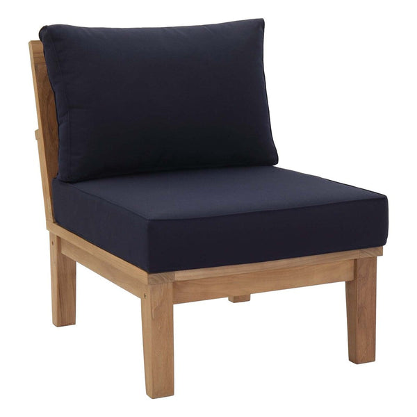 Modway Marina Armless Outdoor Patio Teak Sofa - EEI-1150  1