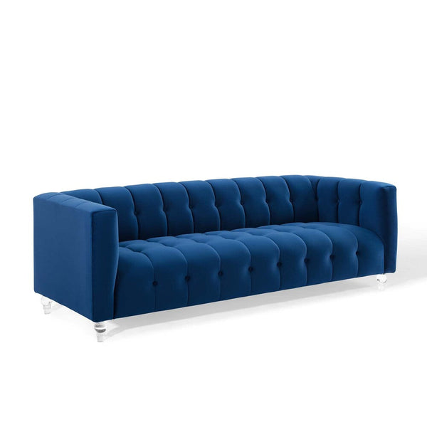 Modway Mesmer Channel Tufted Button Performance Velvet Sofa - EEI-3882  1