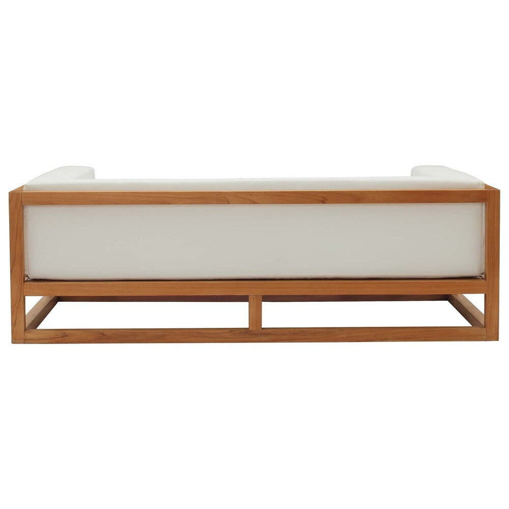 Modway Newbury Accent Lounge Outdoor Patio Premium Grade A Teak Wood Sofa - EEI-3423  2