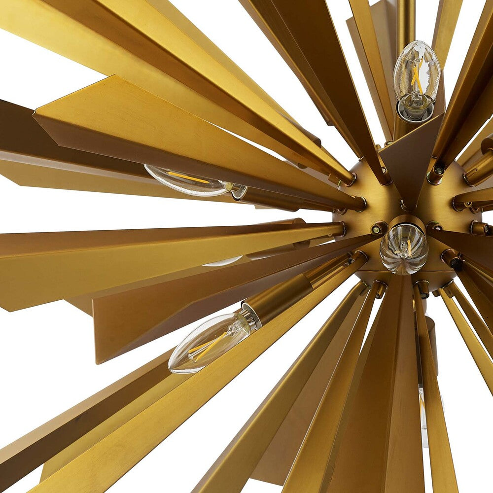 Modway Pervade Brass Pendant Light Chandelier - EEI-2894  2