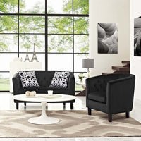 Modway Prospect 2 Piece Performance Velvet Loveseat and Armchair Set - EEI-3154  9