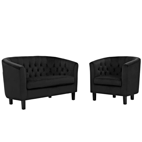 Modway Prospect 2 Piece Performance Velvet Loveseat and Armchair Set - EEI-3154