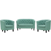 Modway Prospect 3 Piece Upholstered Fabric Loveseat and Armchair Set - EEI-3149  2