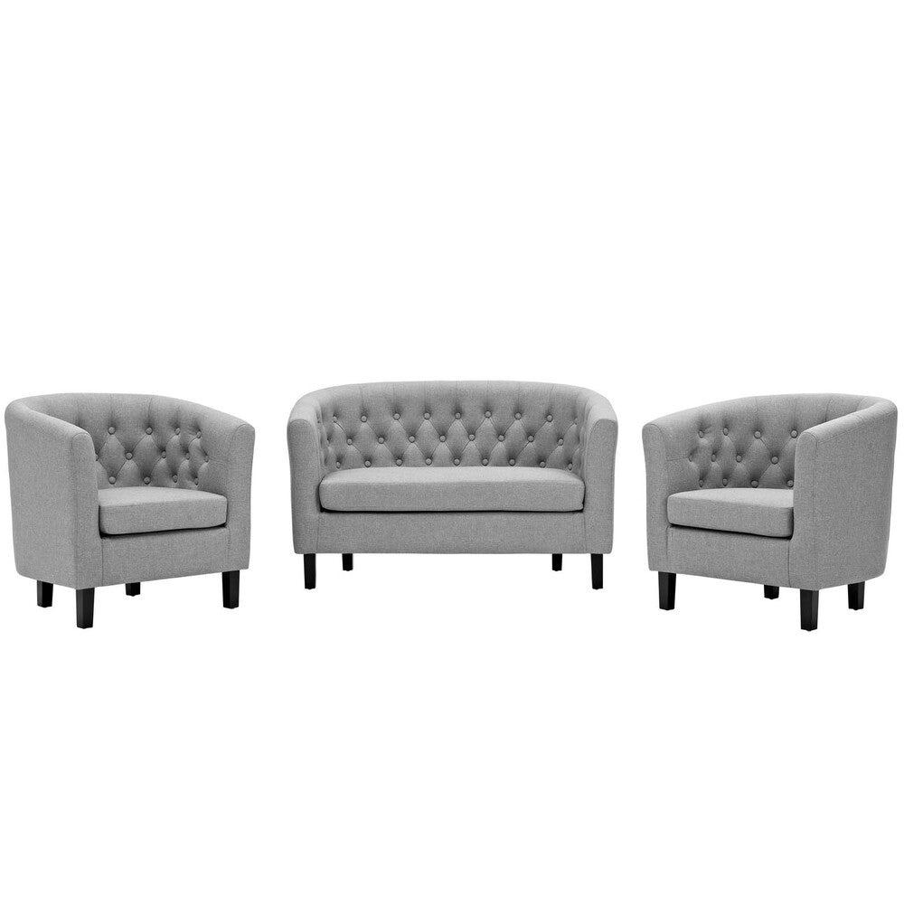 Modway Prospect 3 Piece Upholstered Fabric Loveseat and Armchair Set - EEI-3149  3