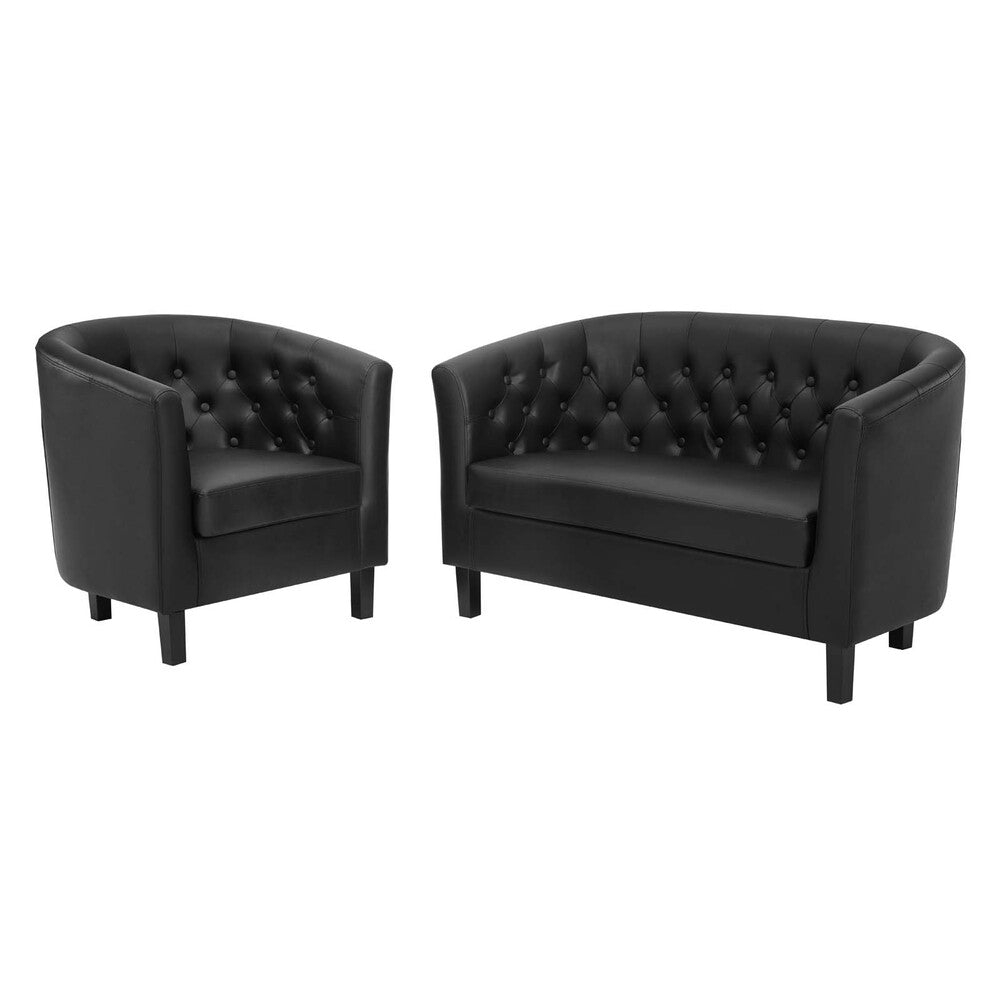 Modway Prospect Upholstered Vinyl Loveseat and Armchair Set - EEI-4108