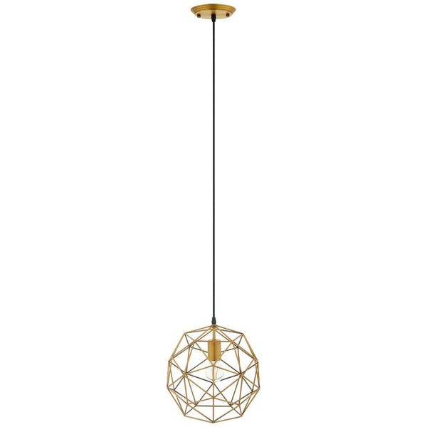 Modway Rarity Geometric Decagon-Shaped Brass Pendant Light - EEI-2911