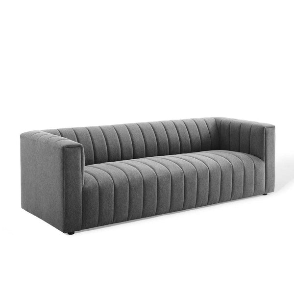 Modway Reflection Channel Tufted Upholstered Fabric Sofa - EEI-3881  1