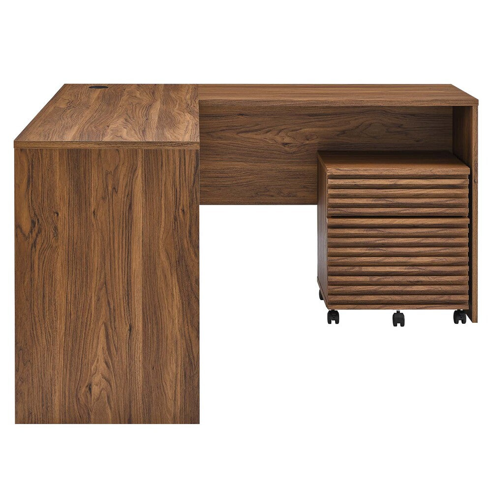 Modway Render Wood Desk and File Cabinet Set - EEI-5821  1