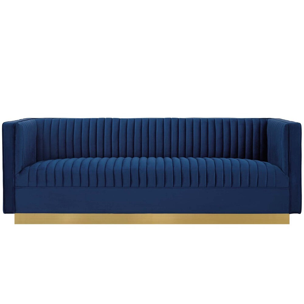 Modway Sanguine Vertical Channel Tufted Performance Velvet Sofa - EEI-3405  1