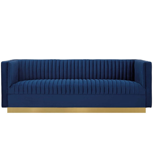 Modway Sanguine Vertical Channel Tufted Performance Velvet Sofa - EEI-3405  1