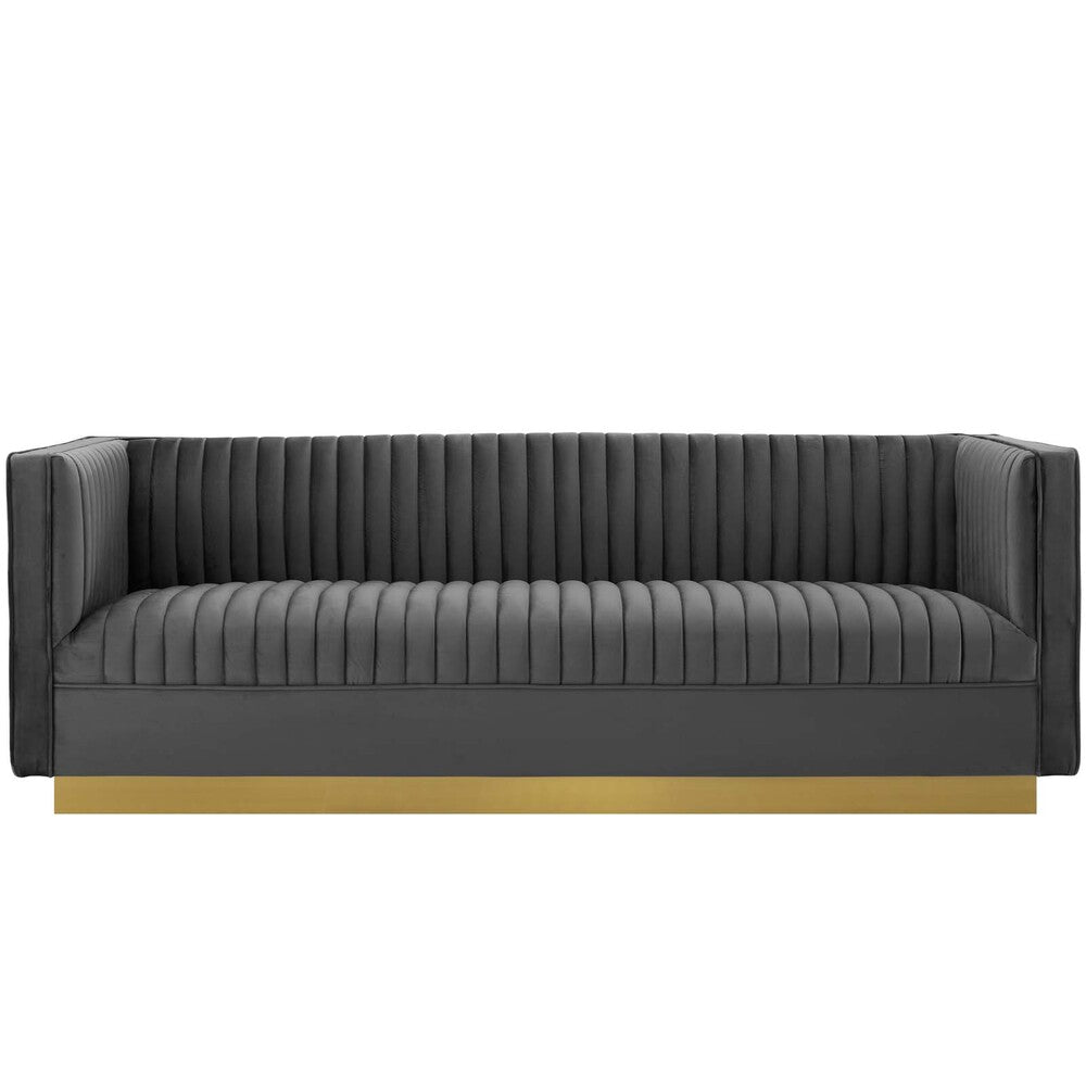 Modway Sanguine Vertical Channel Tufted Performance Velvet Sofa - EEI-3405