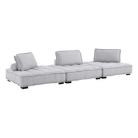 Modway Saunter Tufted Fabric Fabric 3-Piece Sofa - EEI-5206  3