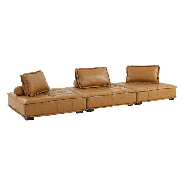 Modway Saunter Tufted Vegan Leather Vegan Leather 3-Piece Sofa - EEI-5207