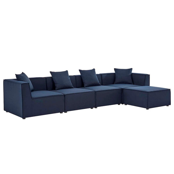 Modway Saybrook Outdoor Patio Upholstered 5-Piece Sectional Sofa - EEI-4382  1