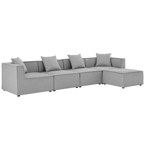 Modway Saybrook Outdoor Patio Upholstered 5-Piece Sectional Sofa - EEI-4382