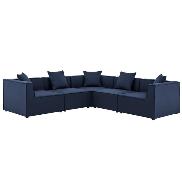 Modway Saybrook Outdoor Patio Upholstered 5-Piece Sectional Sofa - EEI-4384  1