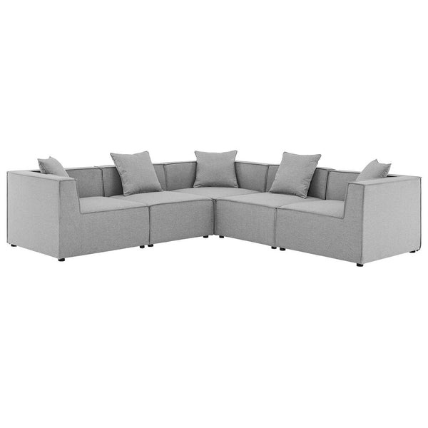 Modway Saybrook Outdoor Patio Upholstered 5-Piece Sectional Sofa - EEI-4384