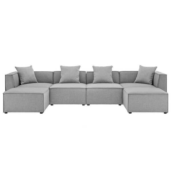 Modway Saybrook Outdoor Patio Upholstered 6-Piece Sectional Sofa - EEI-4383