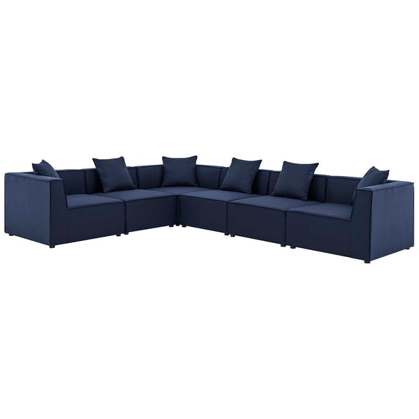 Modway Saybrook Outdoor Patio Upholstered 6-Piece Sectional Sofa - EEI-4385  1