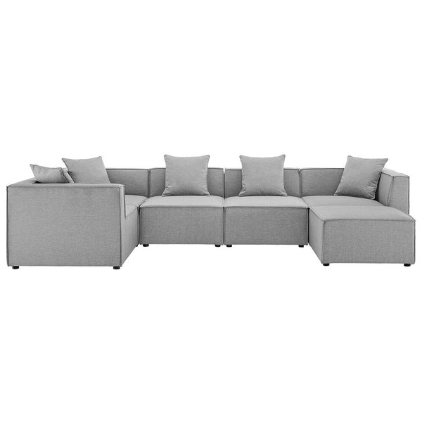 Modway Saybrook Outdoor Patio Upholstered 6-Piece Sectional Sofa - EEI-4386